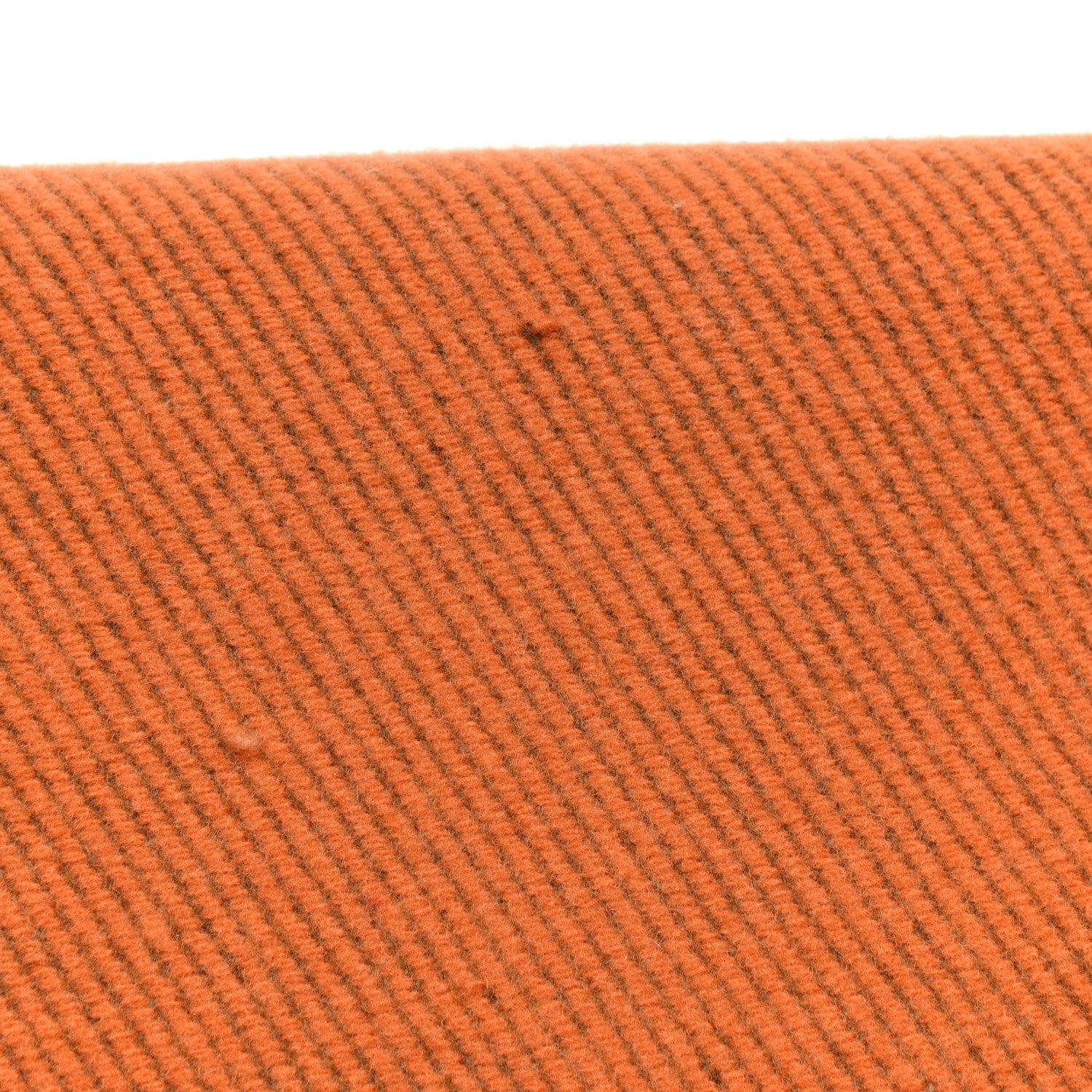Hermes Wool Cashmere Signature Classic Avalon Blanket Ecru Potiron 4 of 4