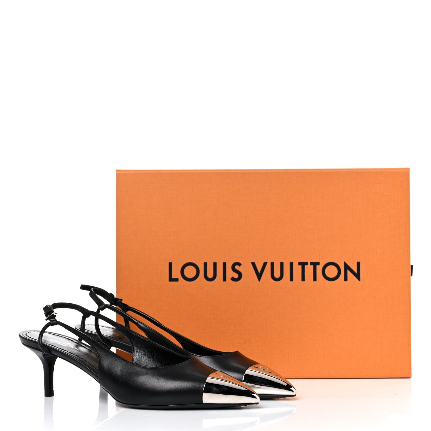 Calfskin Urban Twist Slingback Pumps 36 Black