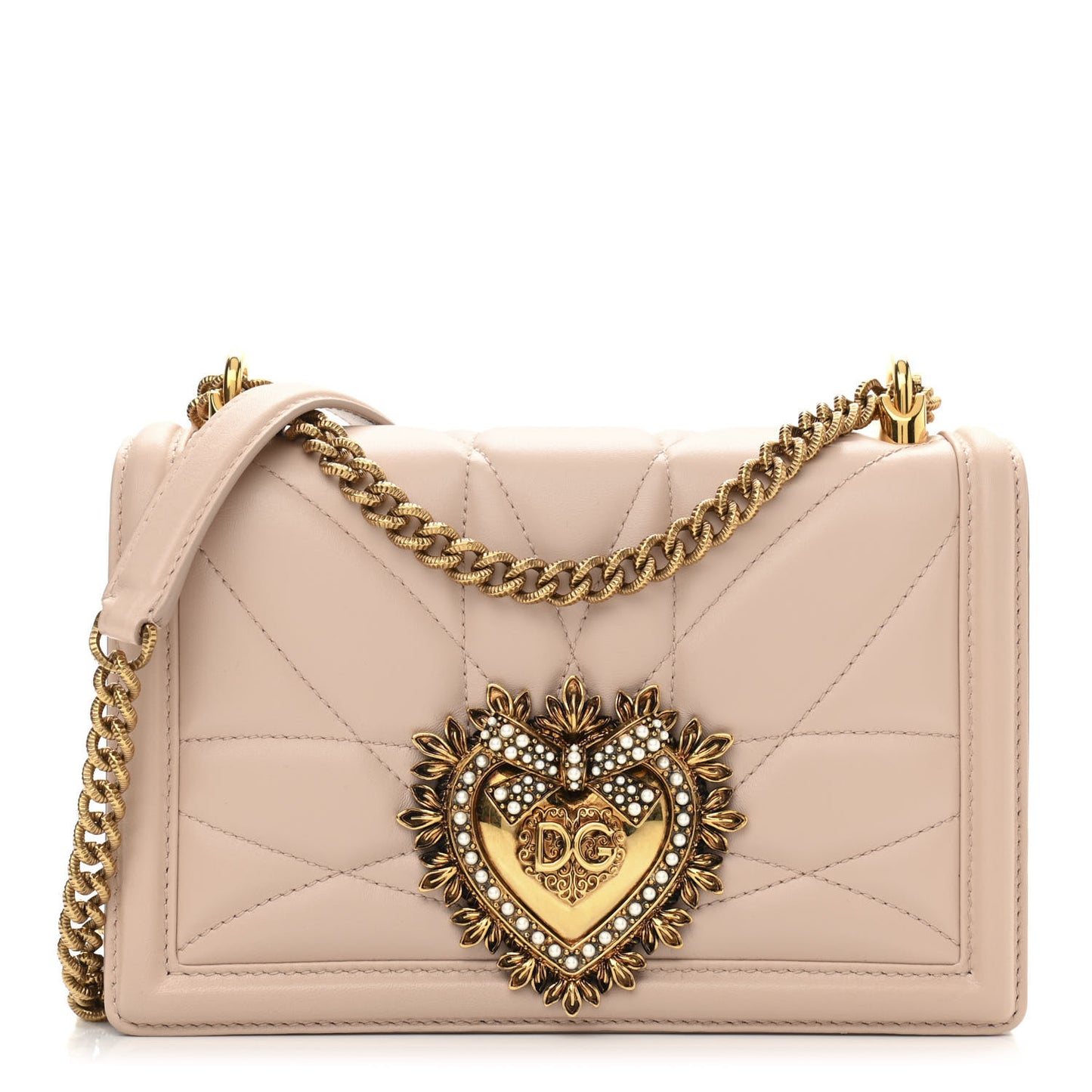 Calfskin Medium Devotion Crossbody Bag Cipria