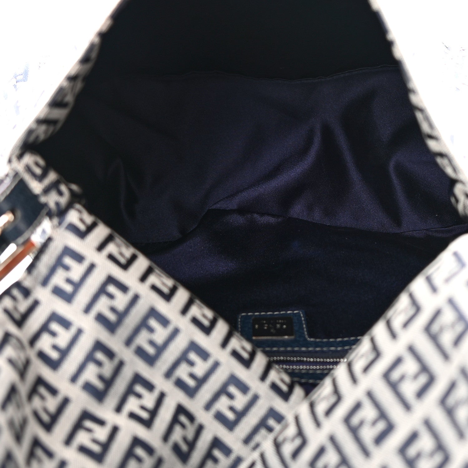 Fendi Zucchino Crystal Mama Baguette Navy 5 of 15