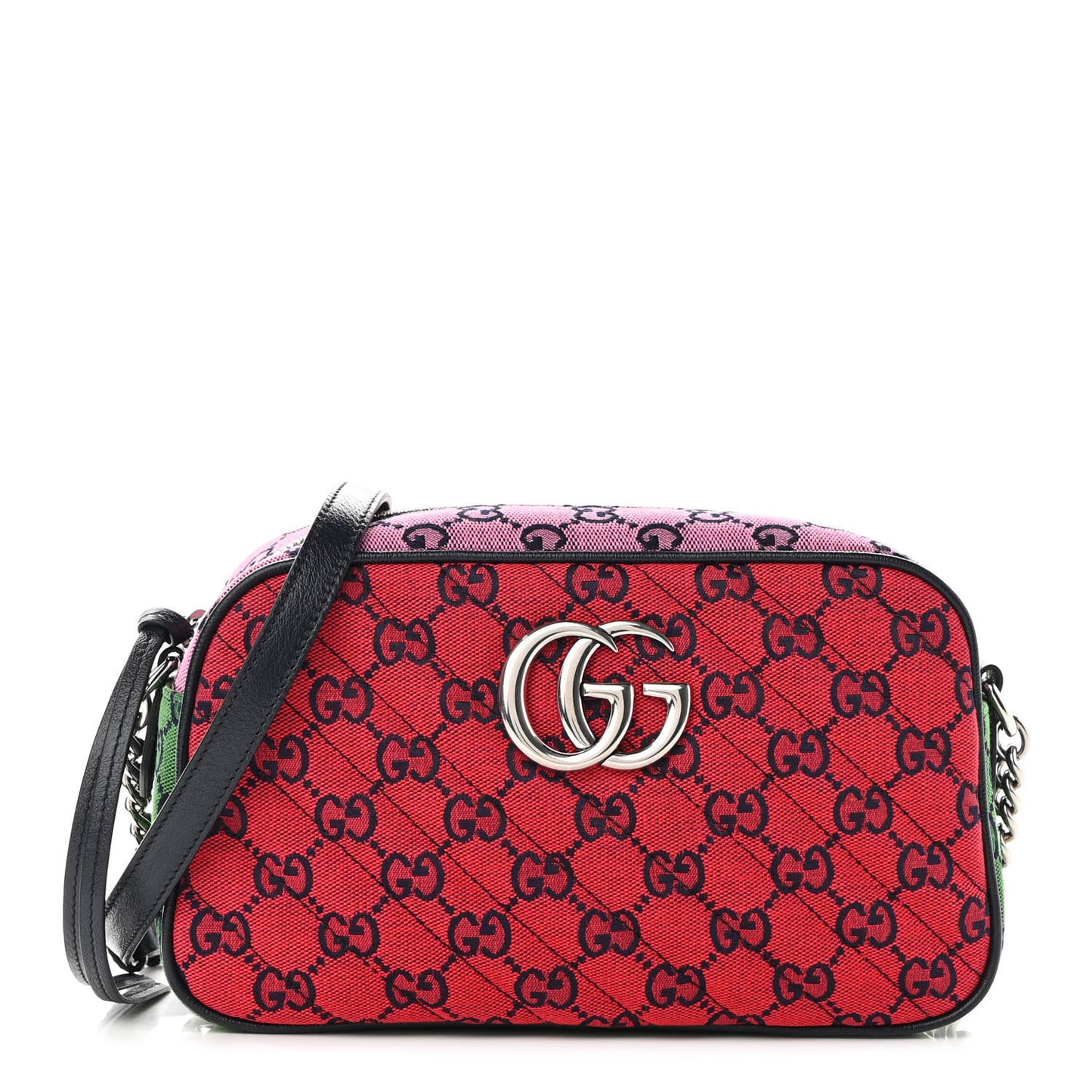 Monogram Multicolor Matelasse Diagonal Small GG Marmont Chain Shoulder Bag Red Blue Yellow Green Pink