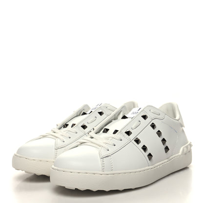 Valentino Garavani Calfskin Rockstud Untitled Open Sneakers 40 White 3 of 9