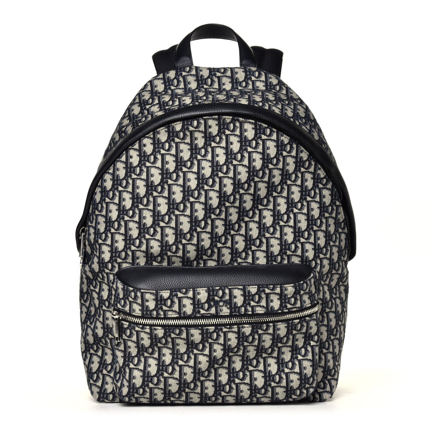 Oblique Calfskin Rider Backpack Beige Black
