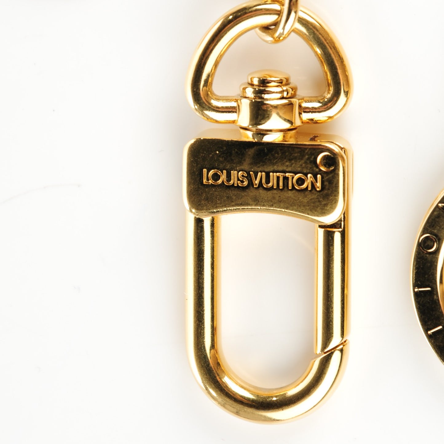 Metal Pochette Extender Key Ring Chain Gold