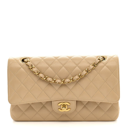 Chanel Caviar Quilted Medium Double Flap Beige 1 of 11