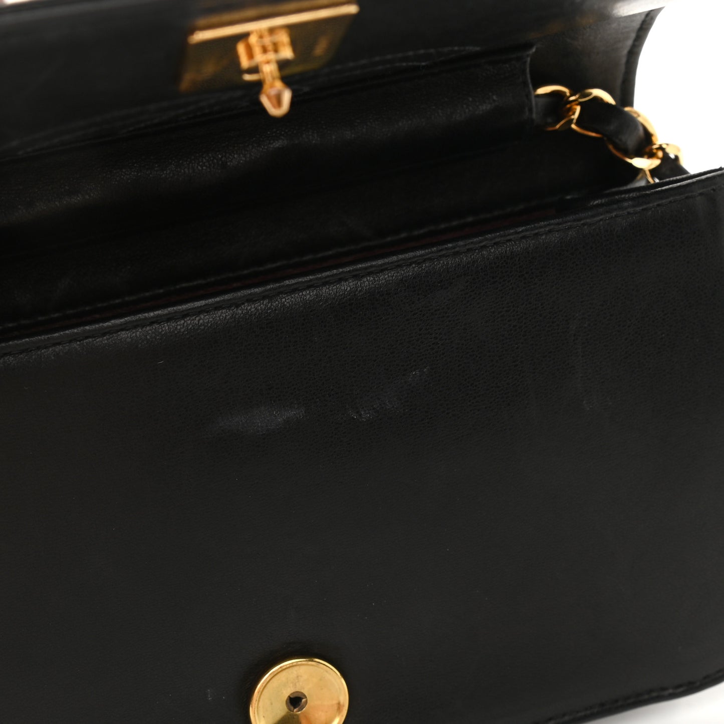 Lambskin Quilted Mini Flap Black