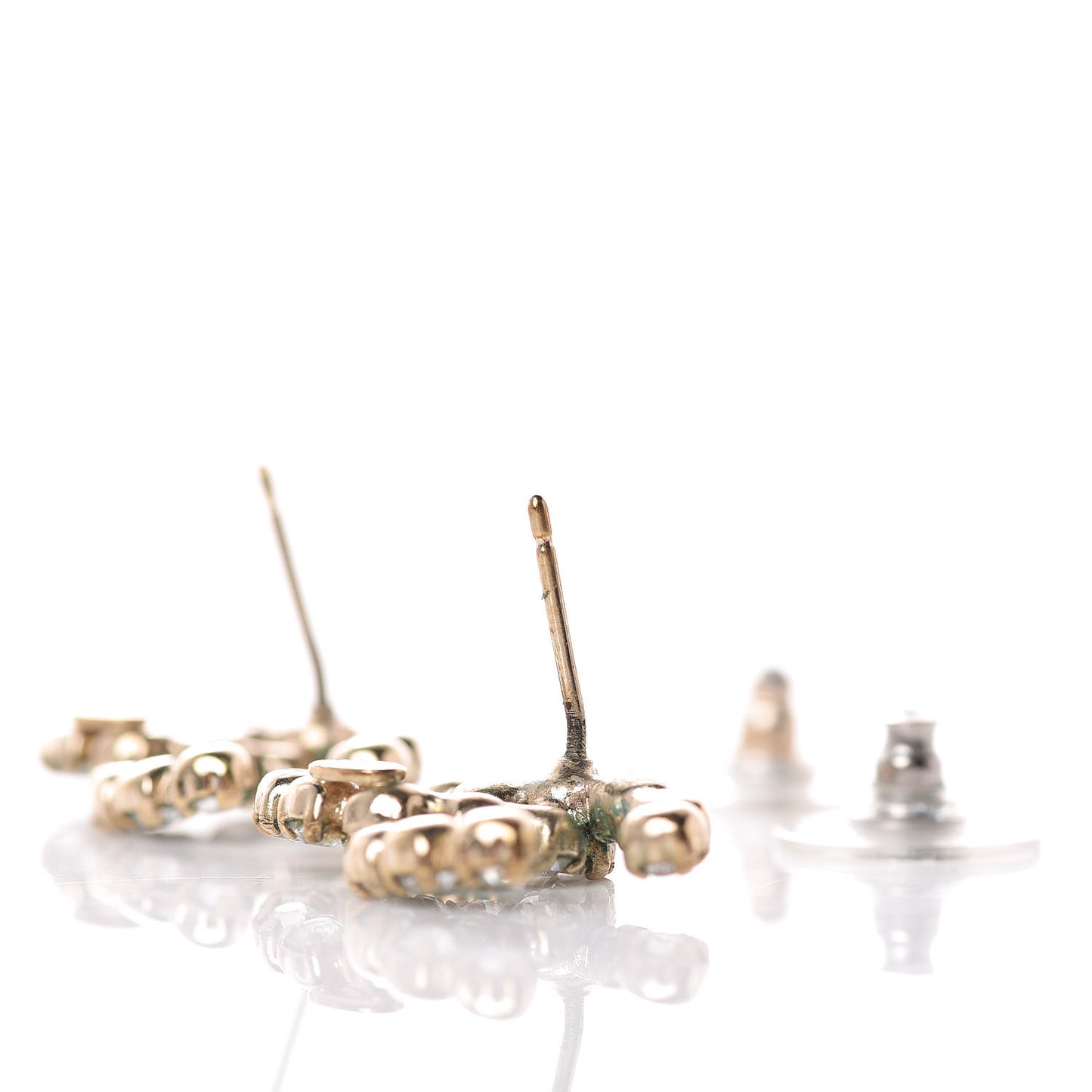 Crystal CC Earrings Gold