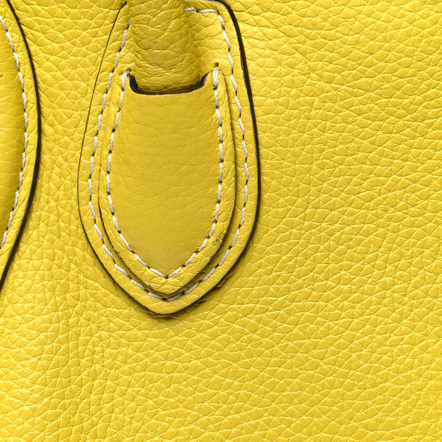 Drummed Calfskin Nano Luggage Citron