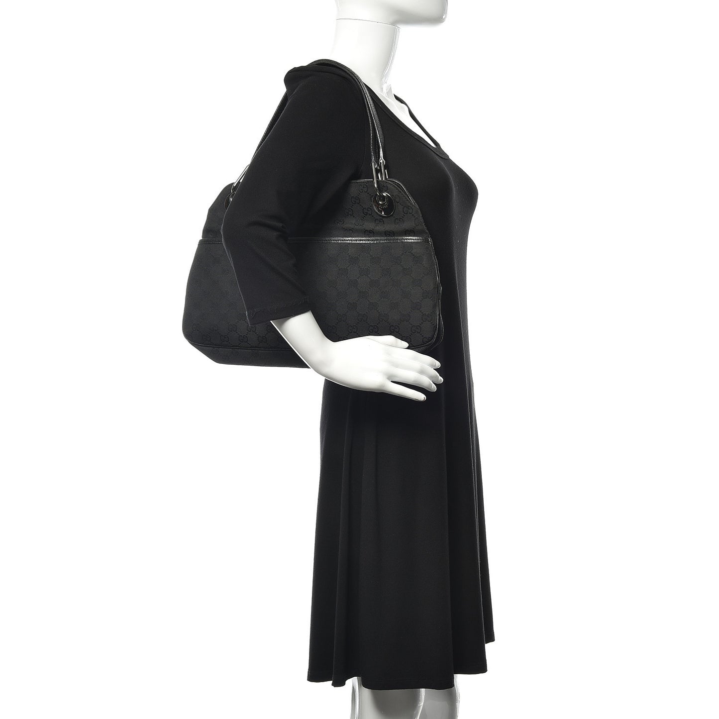 Monogram Medium Eclipse Shoulder Bag Black