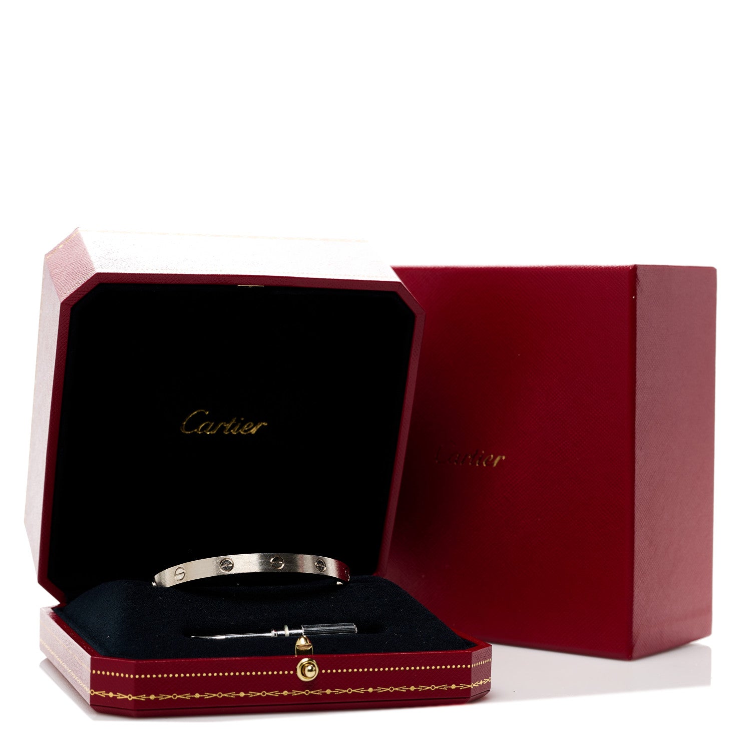 Cartier 18K White Gold LOVE Bracelet 18 8 of 8