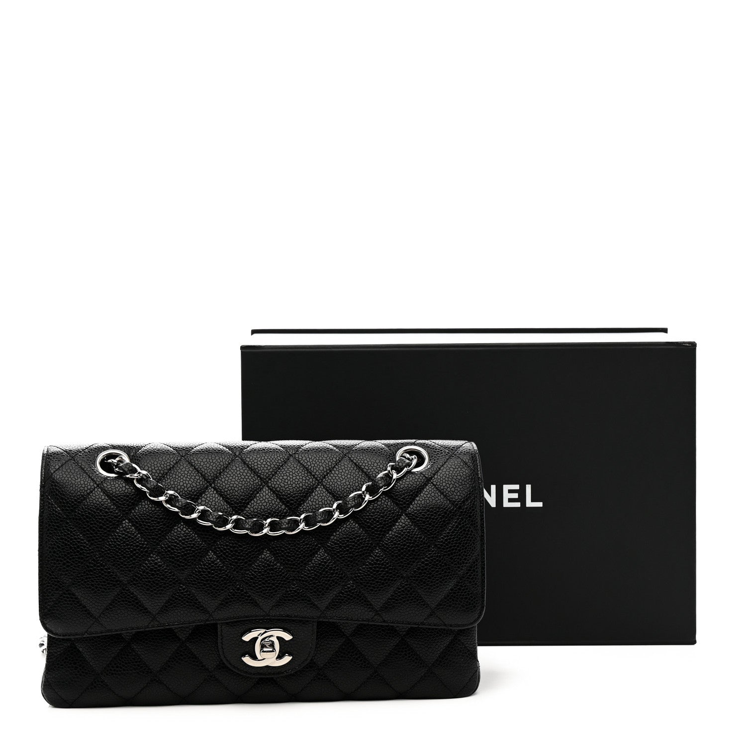 Chanel Caviar Quilted Medium Double Flap Black 11 of 11