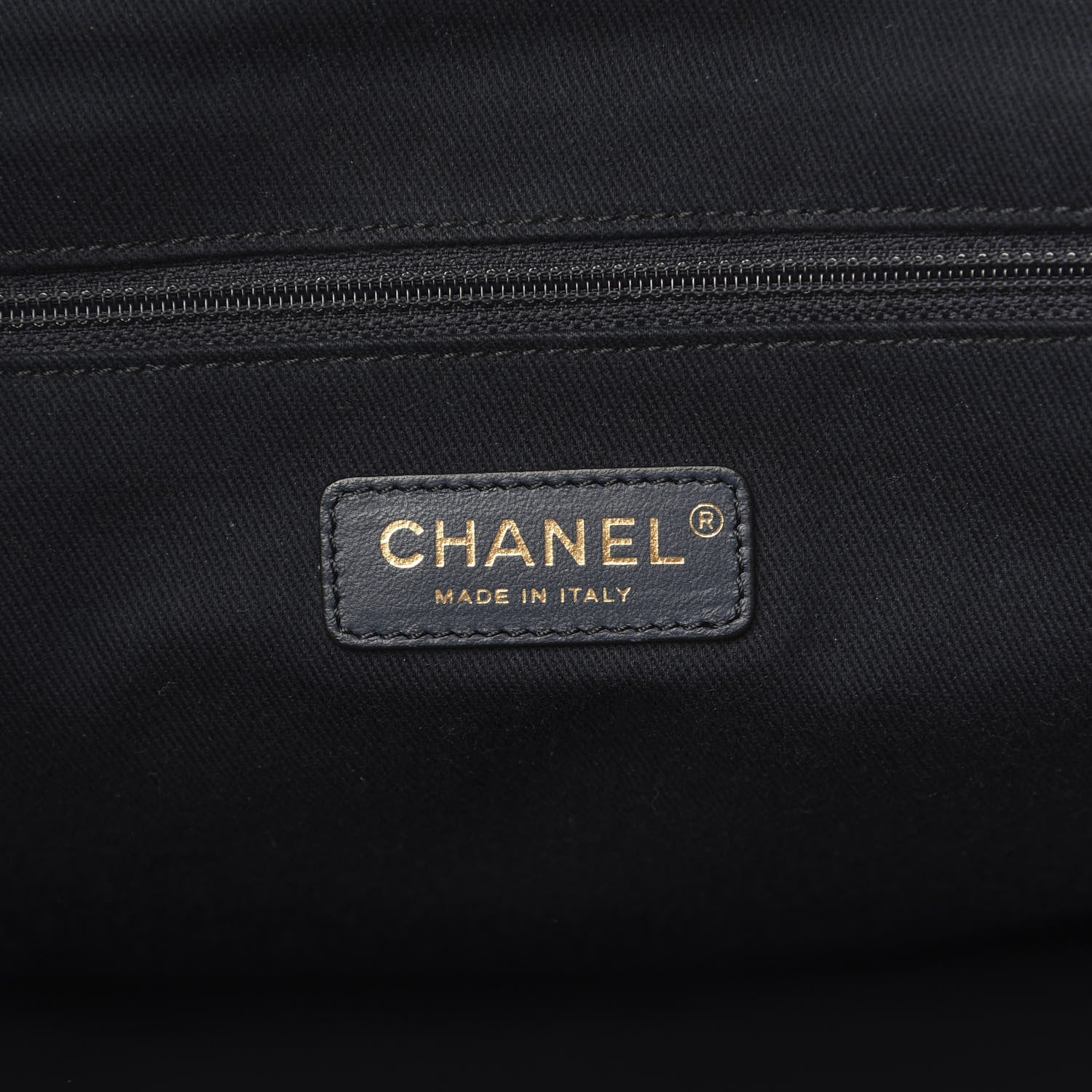 Chanel Lurex Canvas Medium Deauville Tote Navy Blue Gold 6 of 9
