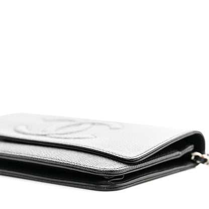 Chanel Caviar Timeless CC Wallet on Chain WOC Black 12 of 13