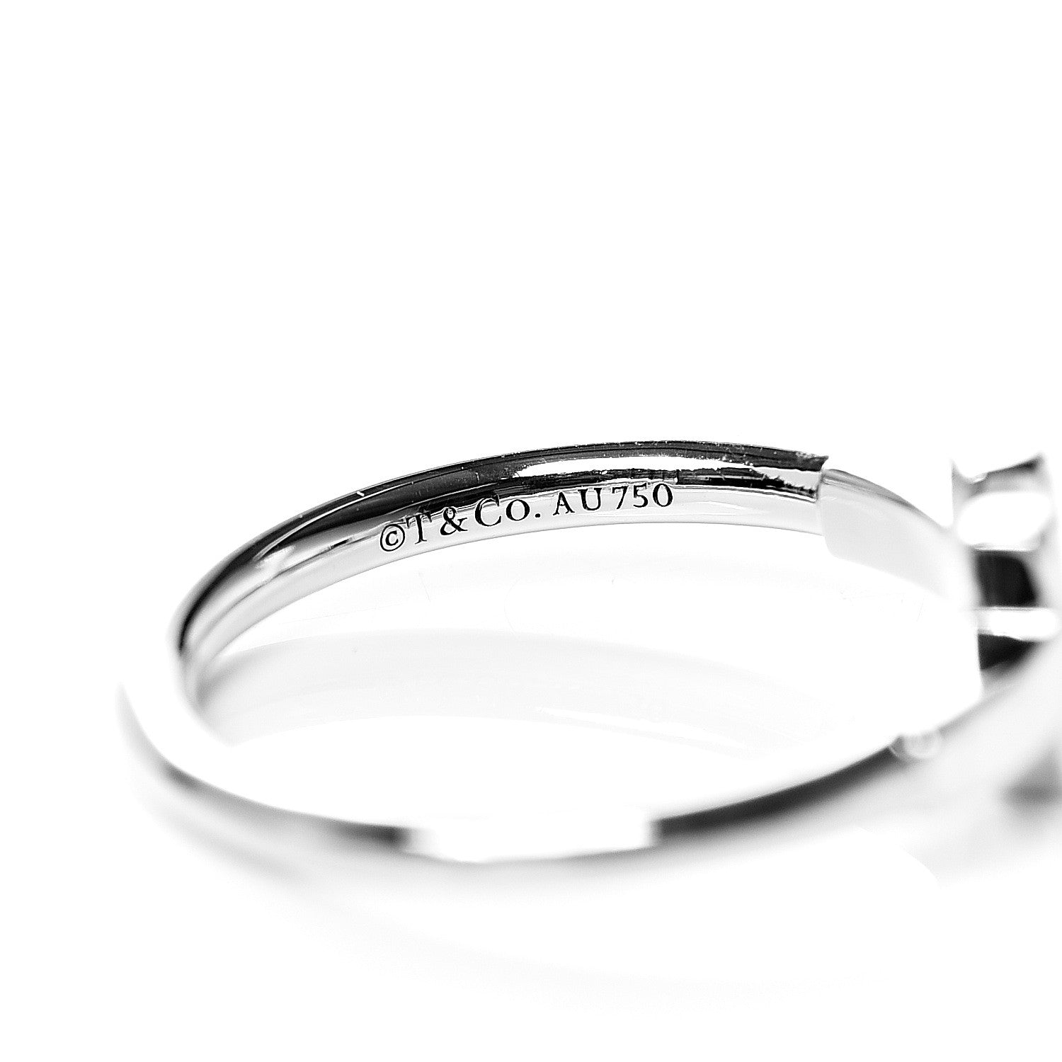 Tiffany 18K White Gold T Wire Ring 49 5 4 of 5