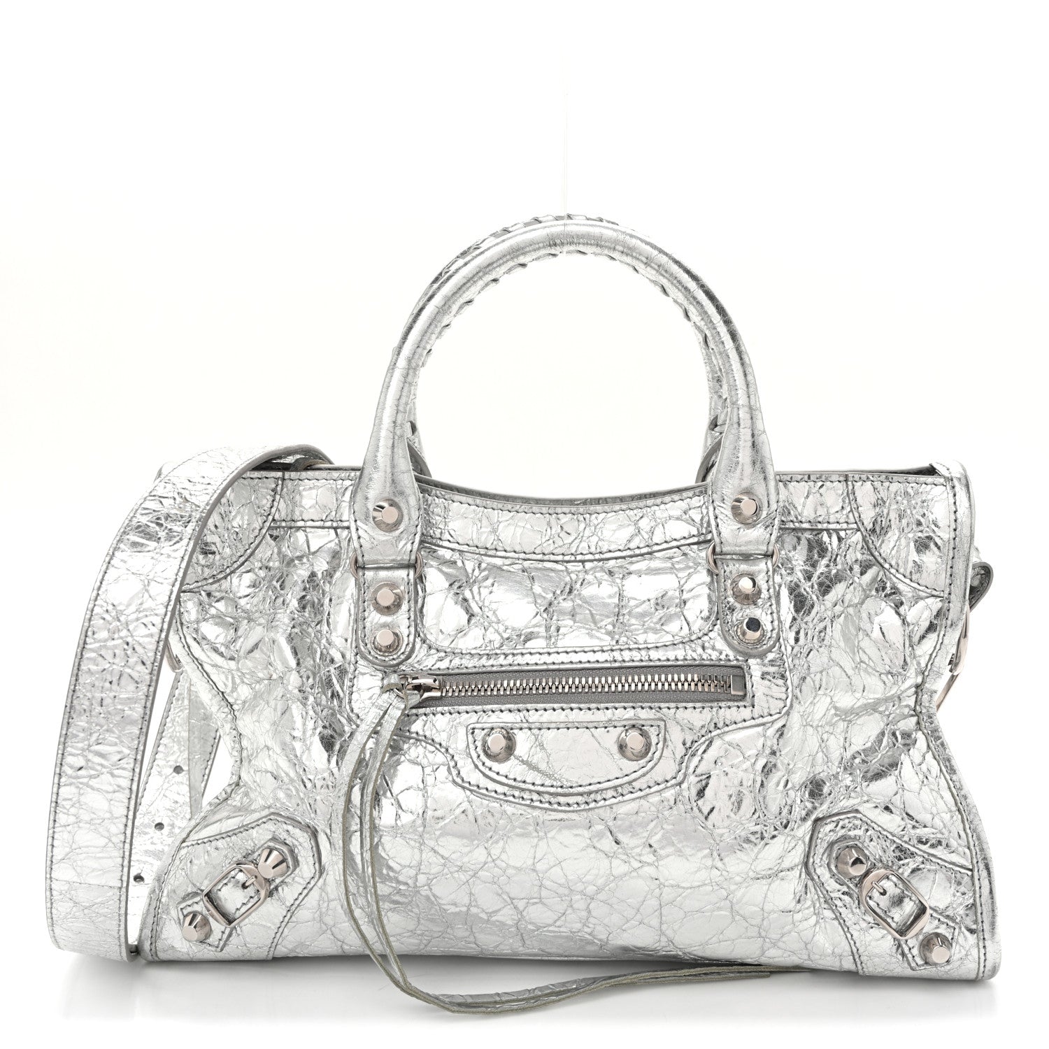 Balenciaga Metallic Agneau Silver Hardware Small Le City Silver 1 of 10