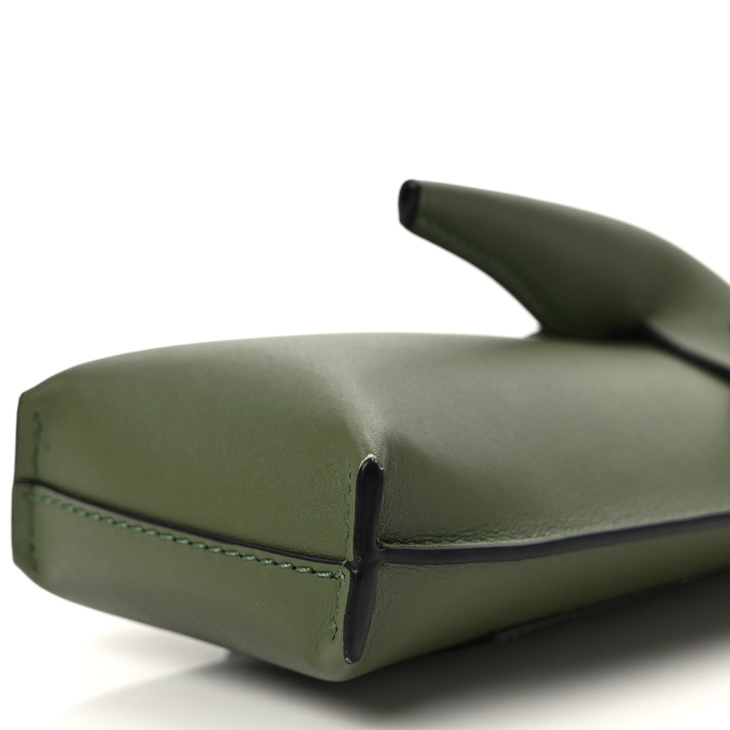 Calfskin Elephant Pouch Crossbody Bag Avocado