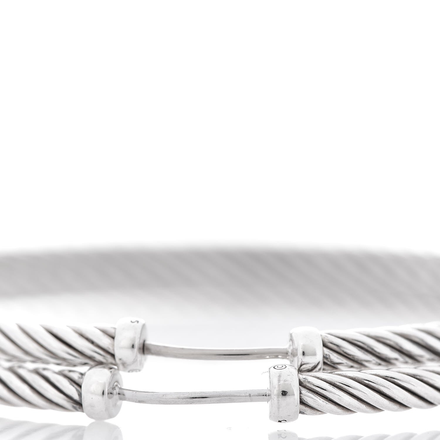 David Yurman Sterling Silver Extra Large Cable Classics Hoop Earrings 3 of 3