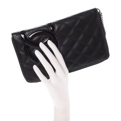 Chanel Calfskin Cambon Zip Around Organizer Wallet Black 2 of 9