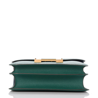 Hermes Epsom Horseshoe Constance 24 Malachite Bleu Sapphire 6 of 21