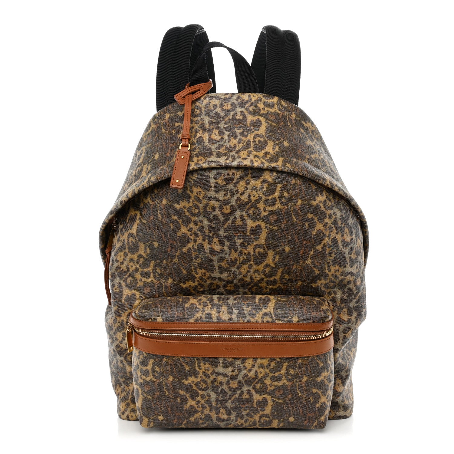Saint Laurent Coated Canvas Jaguar City Backpack Brown Multicolor 1 of 10