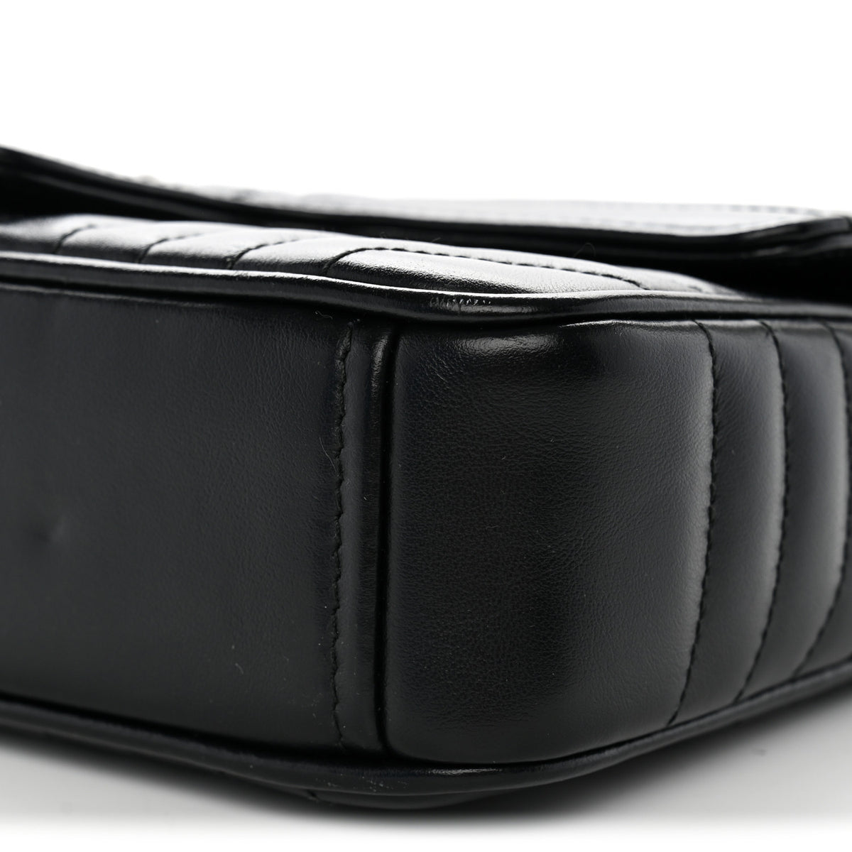 Prada Soft Calfskin Impunture Diagramme Medium Chain Flap Shoulder Bag Black 10 of 12