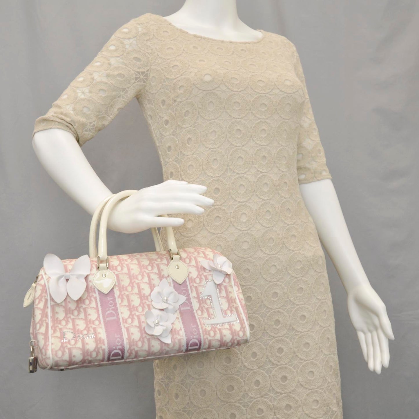 Monogram Girly Boston Pink