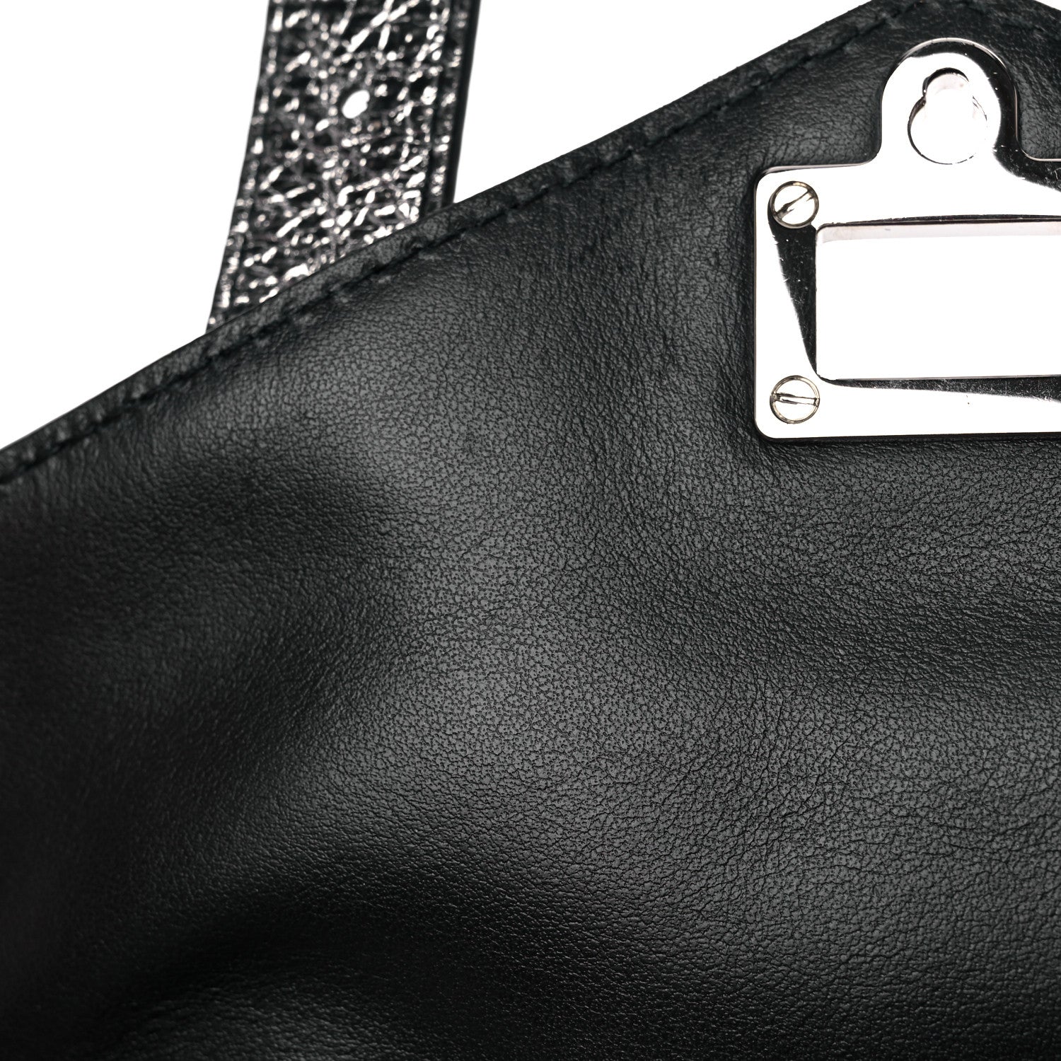 Proenza Schouler Metallic Paper Lambskin PS1 Mini Pouch Messenger Dark Silver 11 of 11