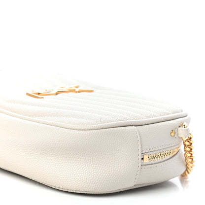 Saint Laurent Grain De Poudre Matelasse Monogram Mini Lou Camera Bag Crema Soft 9 of 9