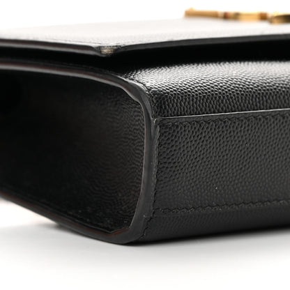 Saint Laurent Grain De Poudre Small Monogram Kate Satchel Black 8 of 14