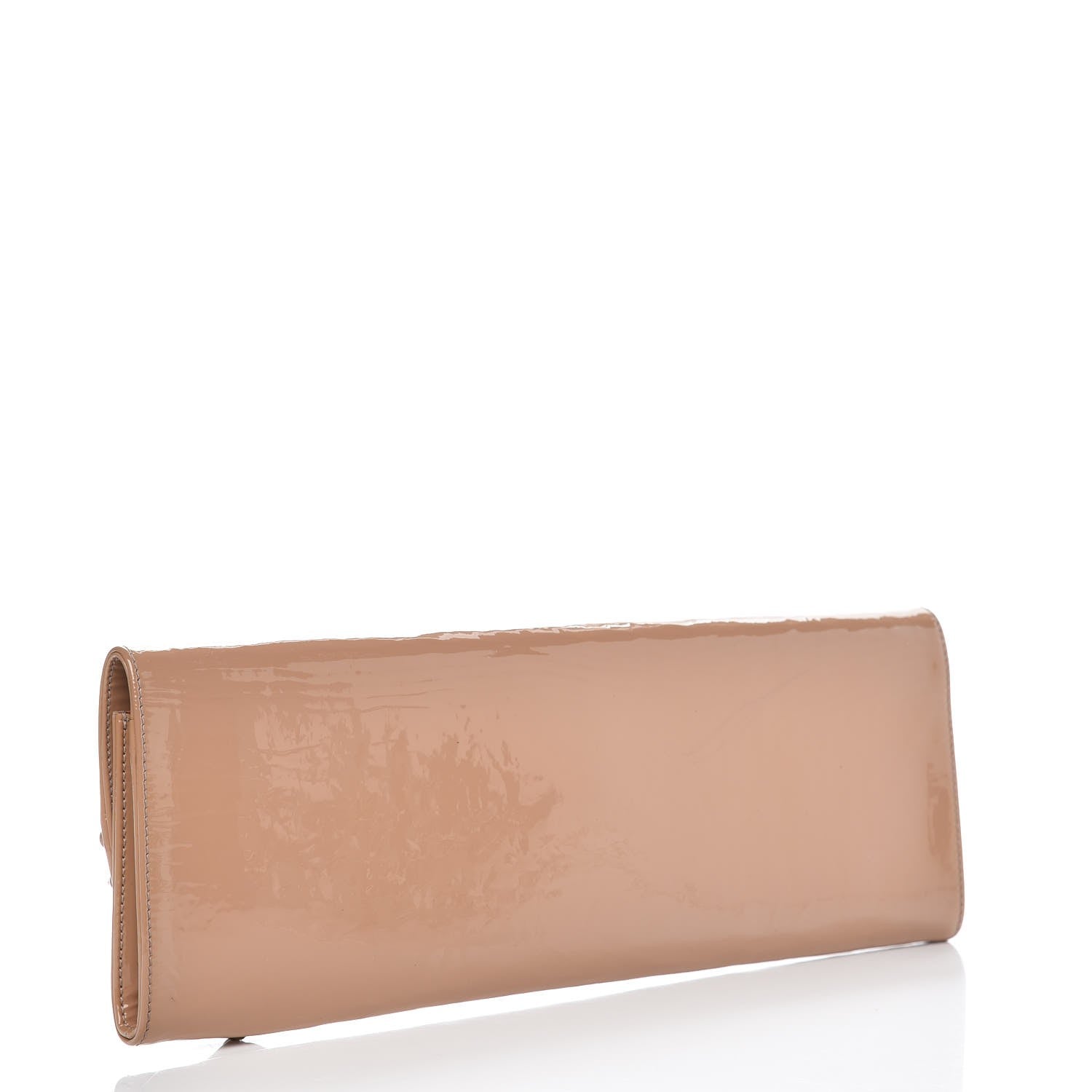 Christian Louboutin Patent Spikes Pigalle Clutch Nude 3 of 8