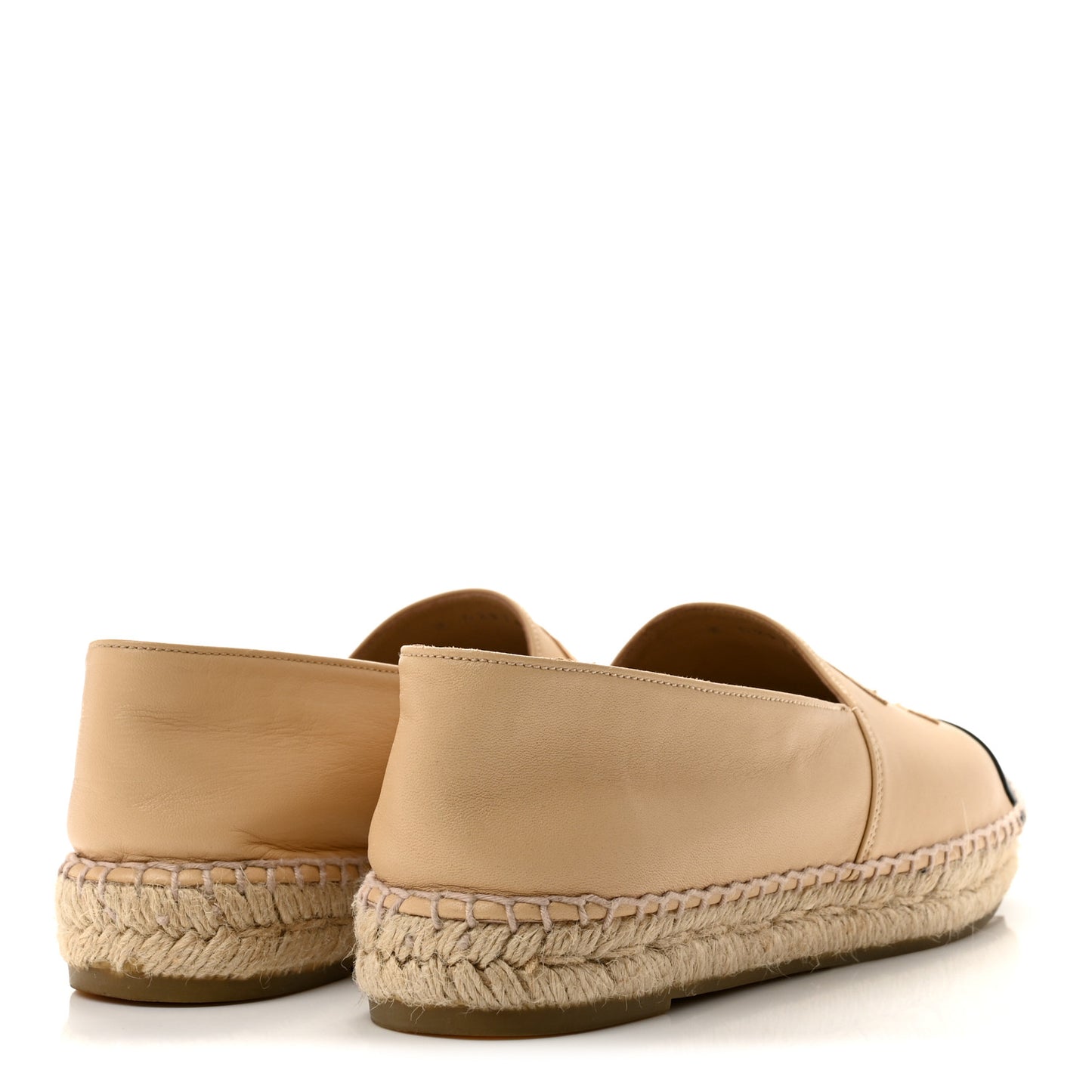 Lambskin CC Espadrilles 39 Beige Black