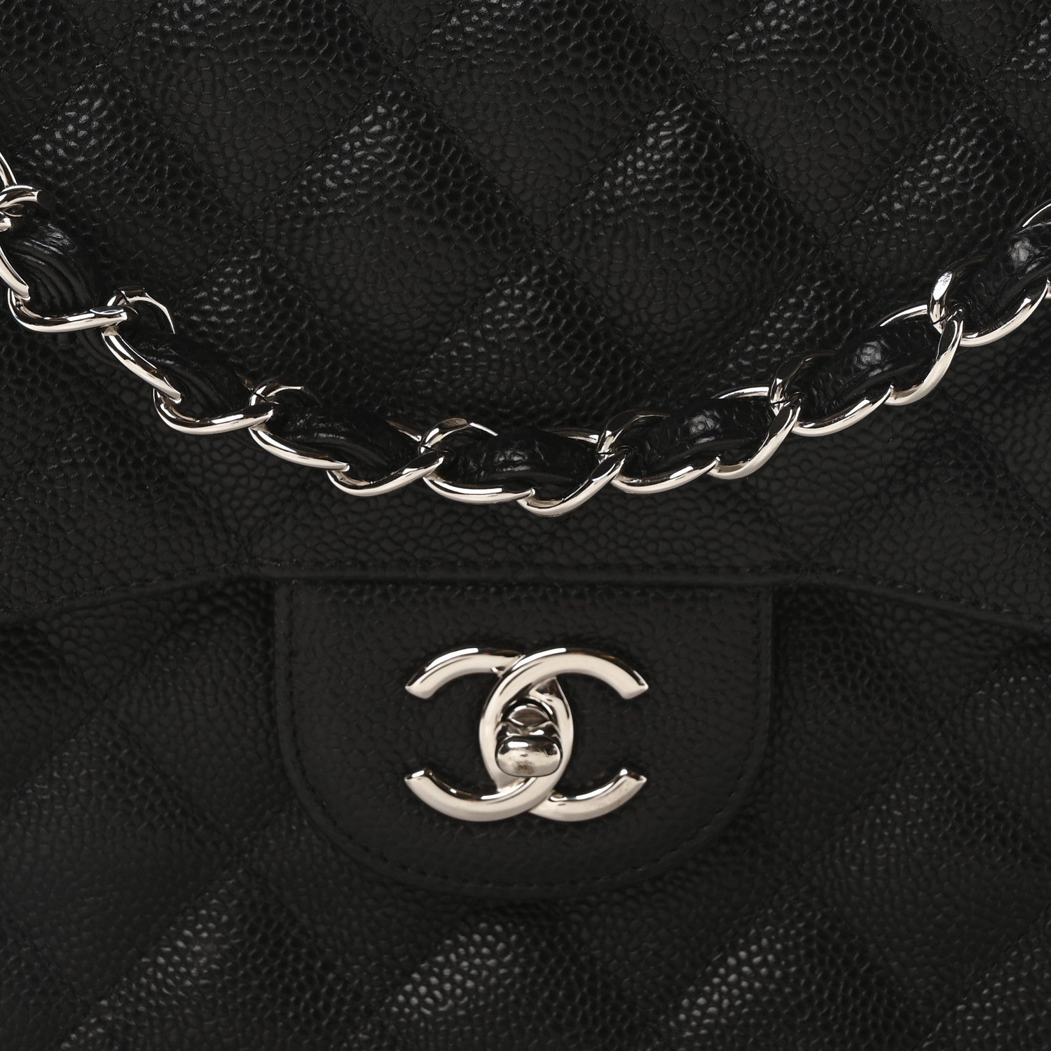 Chanel Caviar Quilted Jumbo Double Flap Black 8 of 11