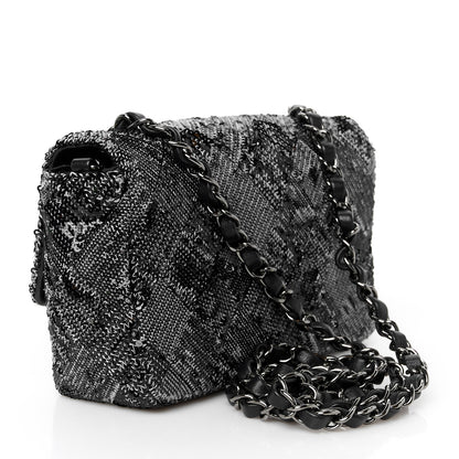 Chanel Sequin Mini Rectangular Single Flap Black 4 of 12