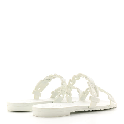 Gucci Rubber Womens Slide Sandals 37 White 4 of 15