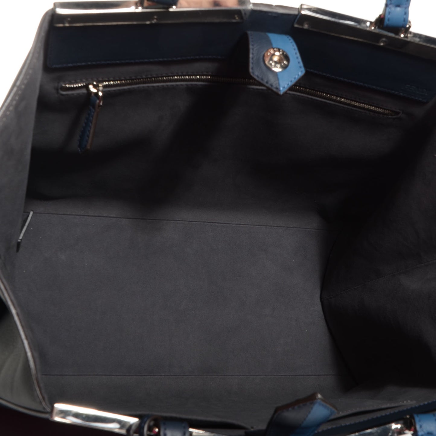 Vitello Bi-Color Large 3Jours Tote Lavagna Cobalto