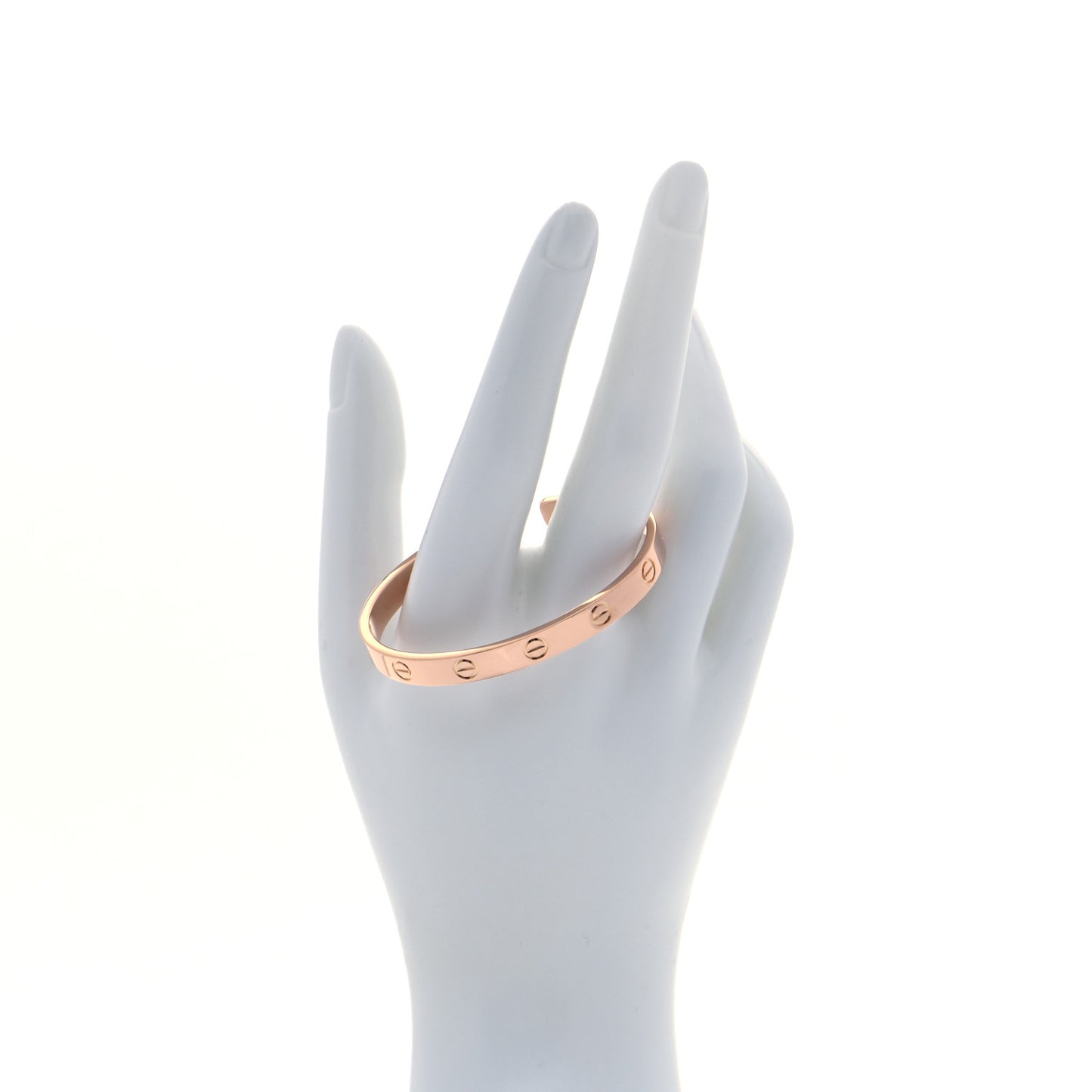 18K Pink Gold LOVE Cuff Bracelet 16