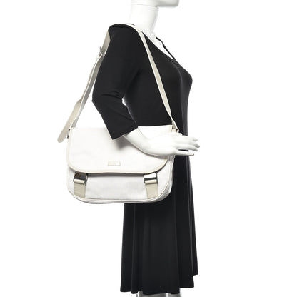 Gucci Imprime Monogram Medium Double Buckle Flap Messenger Bag White 2 of 16