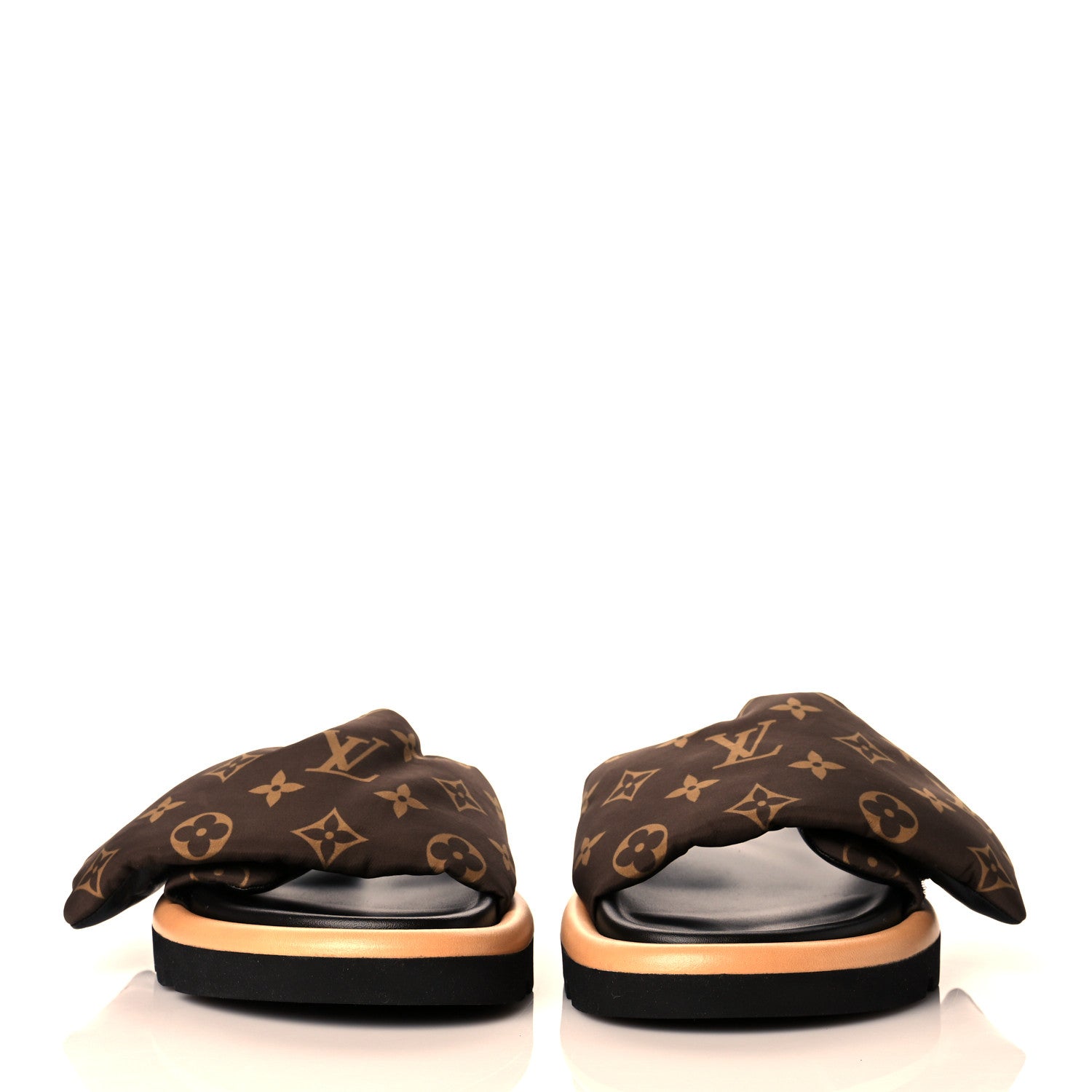 Louis Vuitton Nylon Monogram Pool Pillow Comfort Mule 37 Cacao Brown 2 of 9