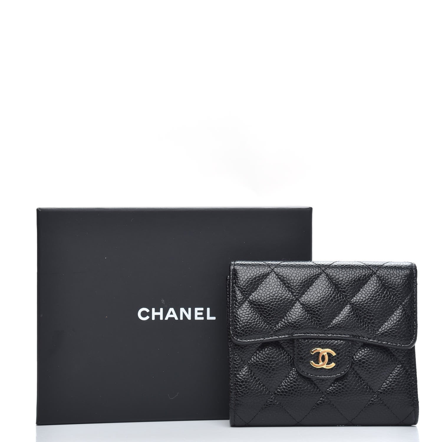 Chanel Caviar Quilted Compact Flap Wallet Black 10 of 10