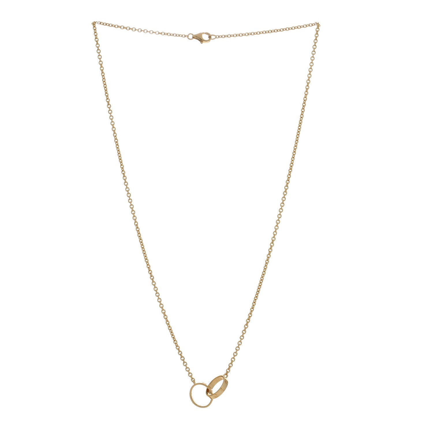 Cartier 18K Yellow Gold Interlocking LOVE Necklace 2 of 5