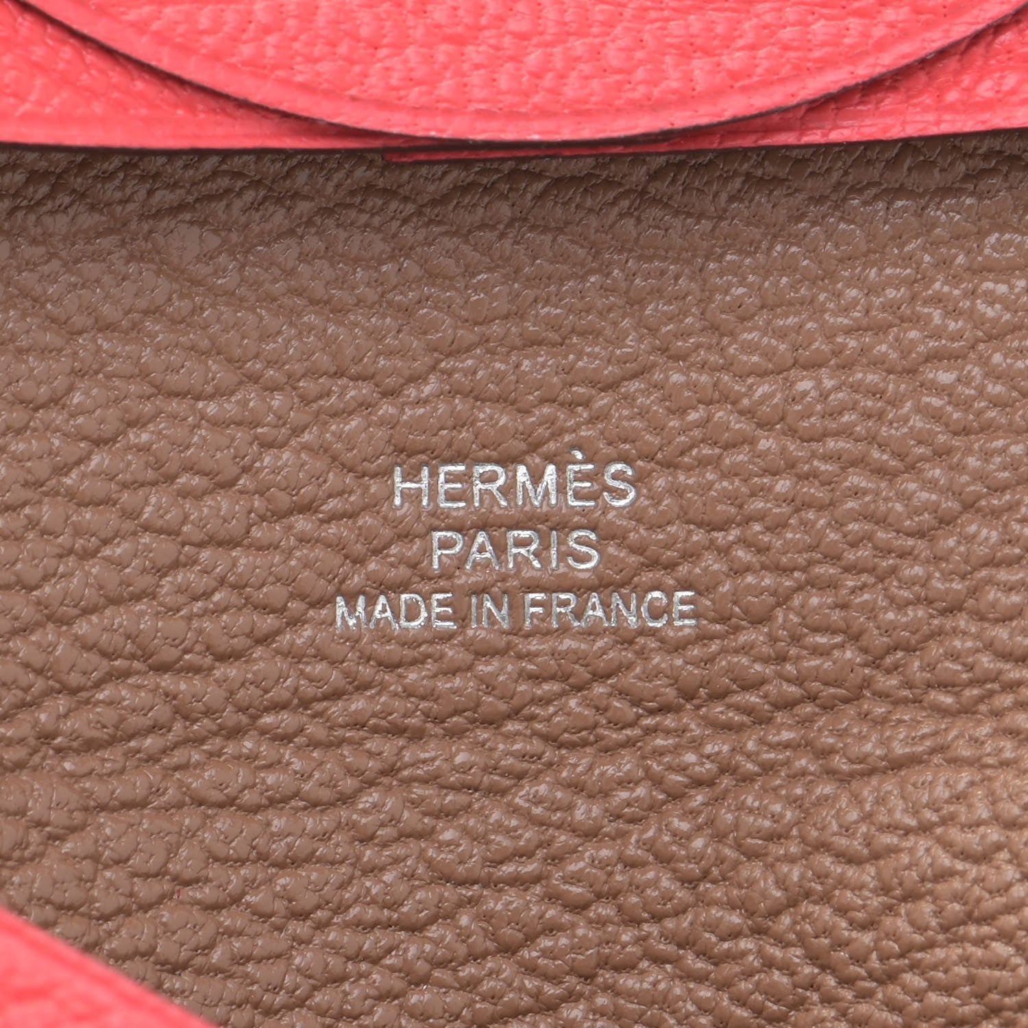 Hermes Chevre Mysore Bastia Verso Coin Purse Rose Texas Quebracho 6 of 9