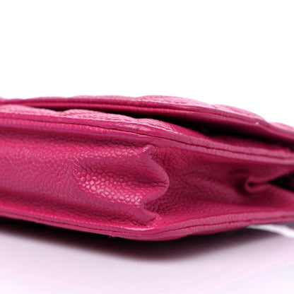 Chanel Iridescent Caviar Quilted Wallet on Chain WOC Pink 9 of 11