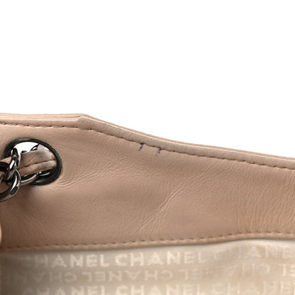 Chanel Lambskin Chain Stitch Shoulder Bag Beige 14 of 19
