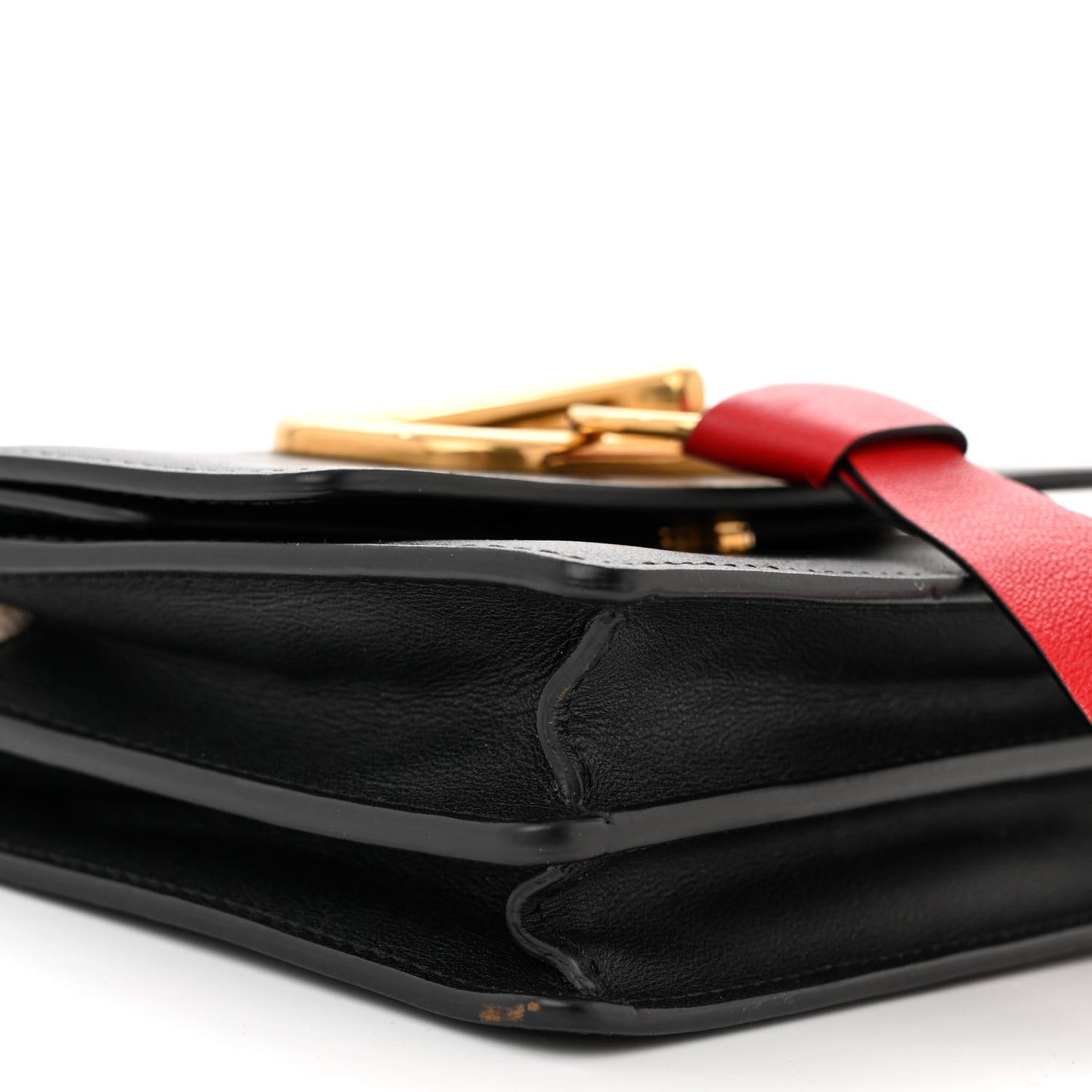 Smooth Calfskin Mini VRing Crossbody Bag Black