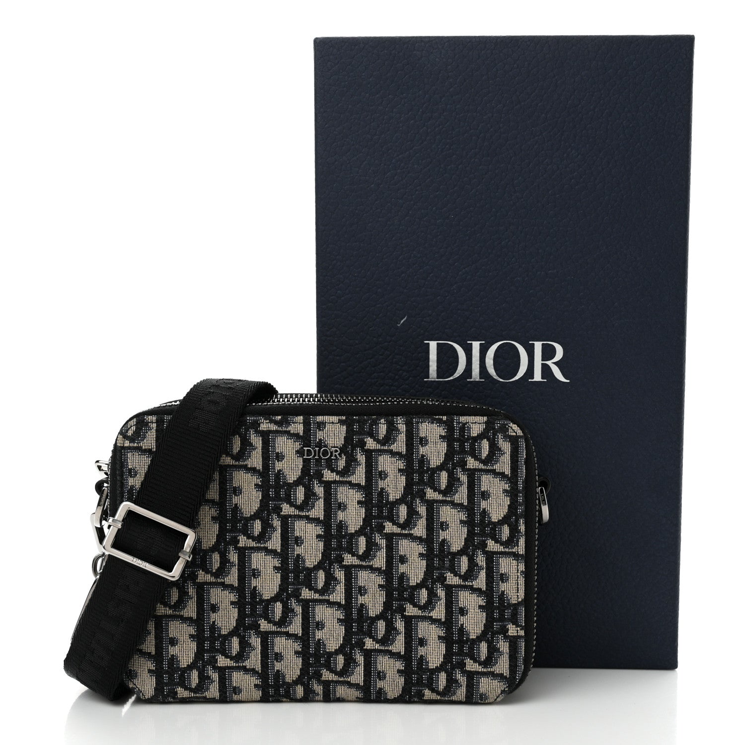 Christian Dior Oblique Pouch Navy Blue 14 of 14