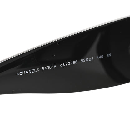 Chanel Acetate Rectangle Sunglasses 5435 Black 5 of 11