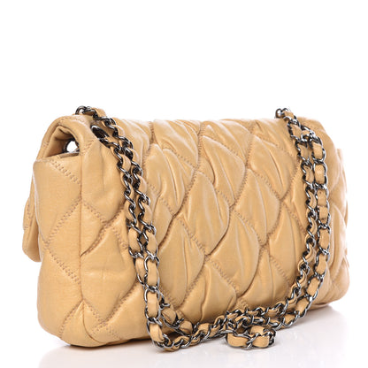 Chanel Calfskin Quilted Medium Bubble Quilt Flap Bag Beige 3 of 14