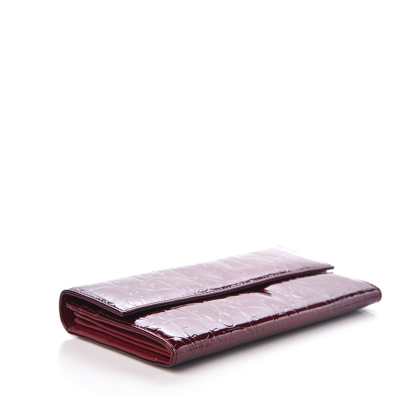 Christian Dior Patent Ultimate Rendez-Vous Convertible Wallet Rouge Fonce 4 of 7