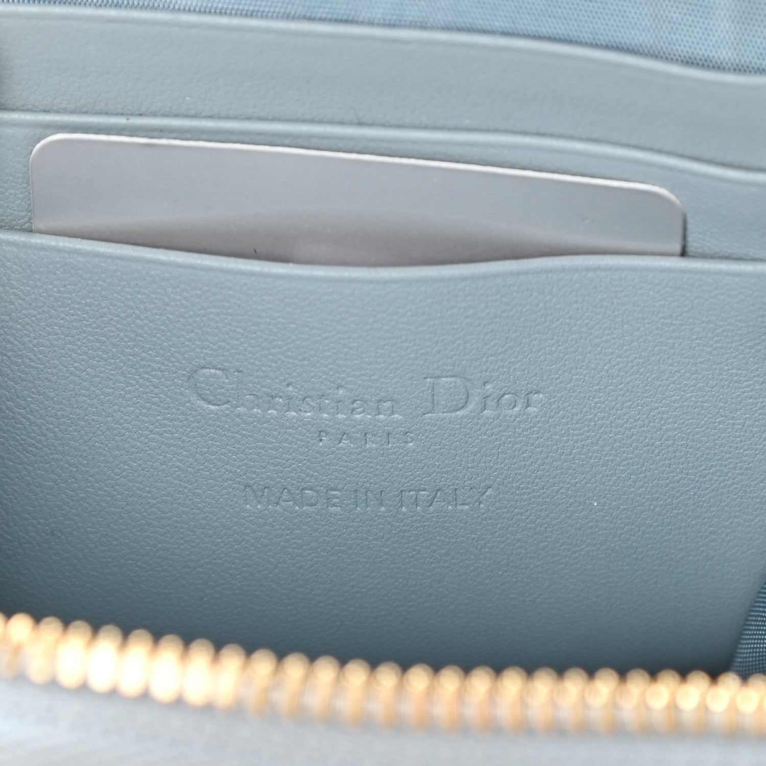 Christian Dior Patent Cannage Lady Dior Phone Holder Cloud Blue 6 of 10