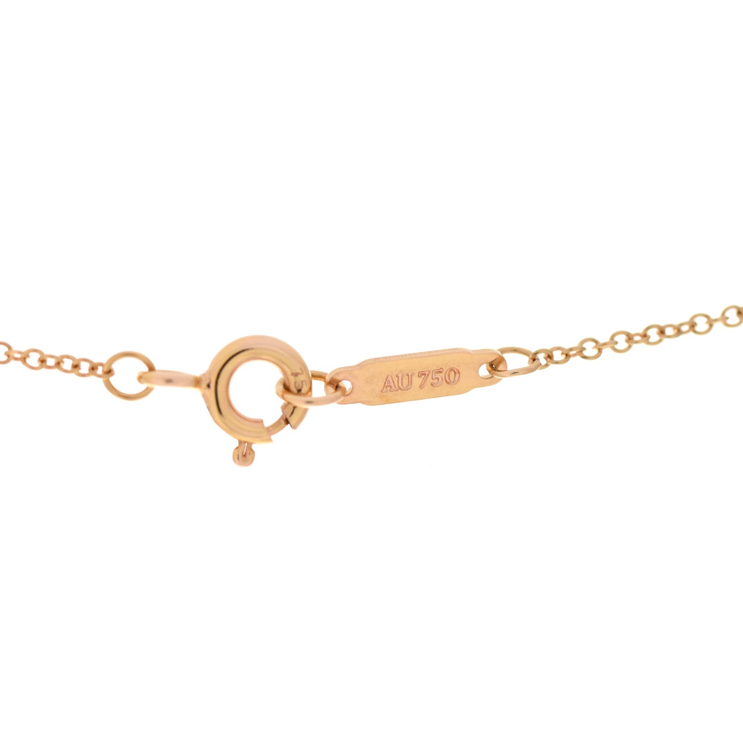 Tiffany 18K Rose Gold Twist Knot Pendant Necklace 5 of 5